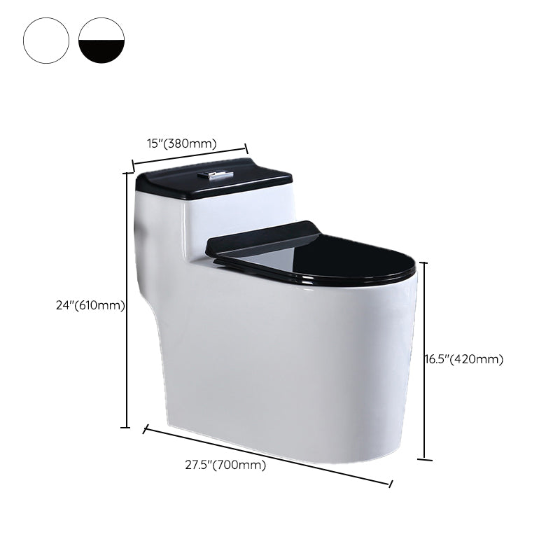 Traditional Floor Mounted Flush Toilet All In One Siphon Jet Toilet
