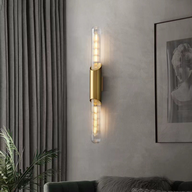 Golden Modernism Wall Mounted Sconce Shaded LED Wall Light for Dining Room