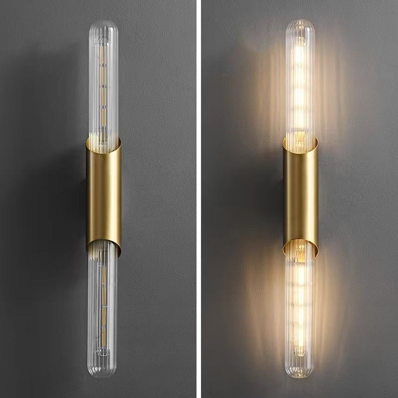 Golden Modernism Wall Mounted Sconce Shaded LED Wall Light for Dining Room