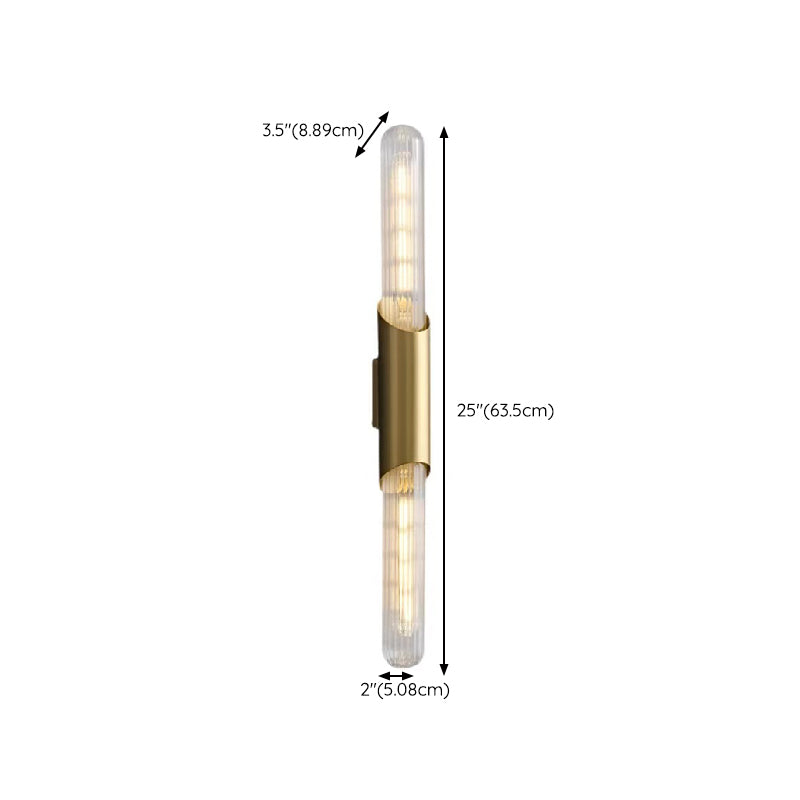 Golden Modernism Wall Mounted Sconce Shaded LED Wall Light for Dining Room