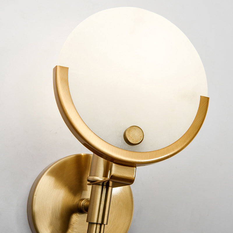 Single Golden Modernism Wall Mounted Sconce Shaded Wall Light for Dining Room