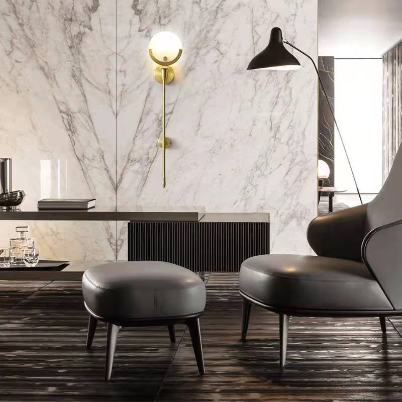 Single Golden Modernism Wall Mounted Sconce Shaded Wall Light for Dining Room