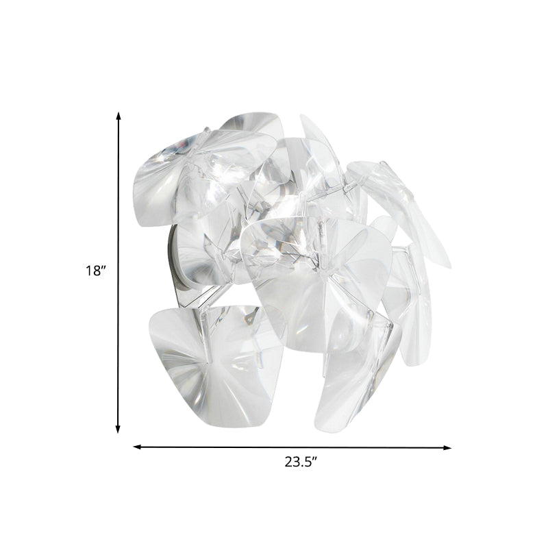 Pieces SCONCE LIMMUTE Hedendaagse Acryl Acryl Single Head Restaurant Wall Mount Lamp in Clear