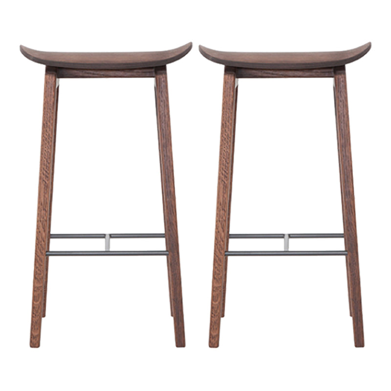 Industrial Solid Wood Stool Saddle Seat Stool for Living Room