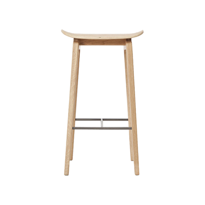 Industrial Solid Wood Stool Saddle Seat Stool for Living Room