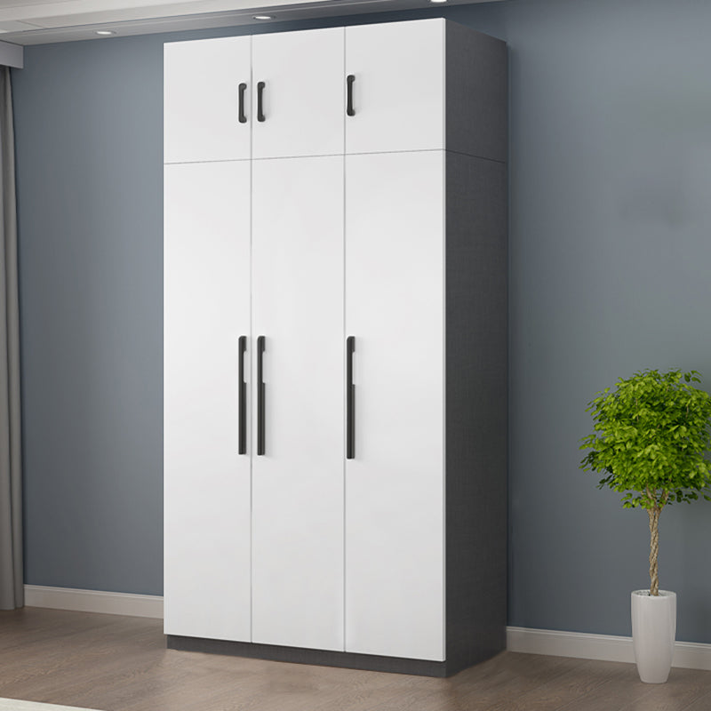 Engineered Wood Wardrobe Cabinet Modern Style Wardrobe Closet with Shelves