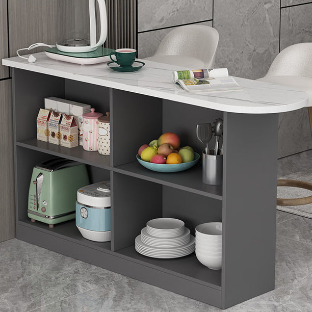 Wood Bar Table Modern Dining Table for Kitchen Living Room Coffee Room