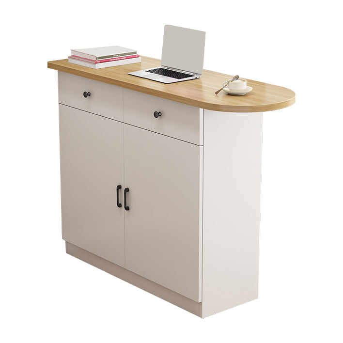 Specialty Contemporary Pub Table with Pedestal Manufactured Wood Bar Table