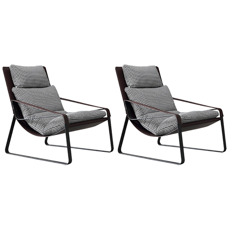 Mid-Century Modern Accent Armchair with Loose Back and Sled Base