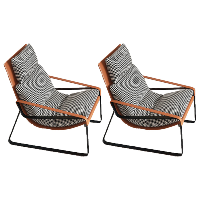 Mid-Century Modern Accent Armchair with Loose Back and Sled Base