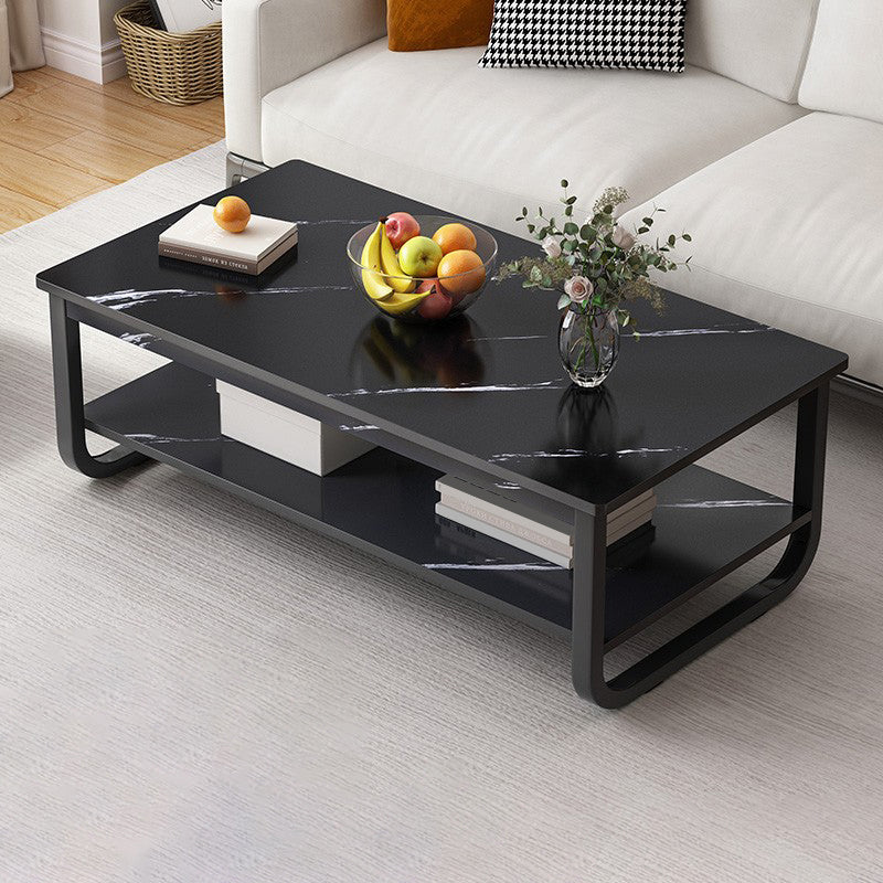 Contemporary Sled Cocktail Table Rectangle Single Coffee Table