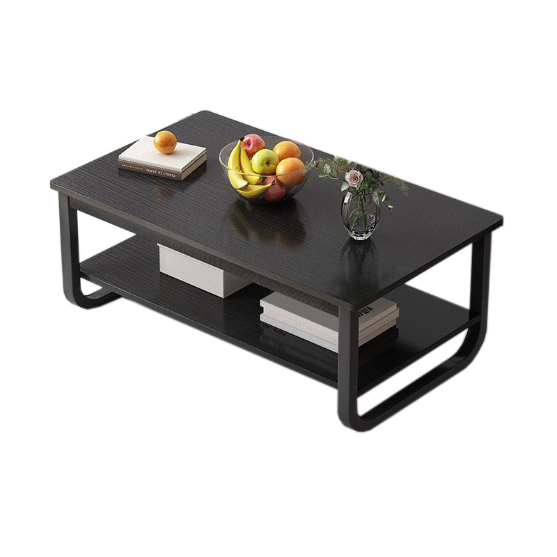 Contemporary Sled Cocktail Table Rectangle Single Coffee Table
