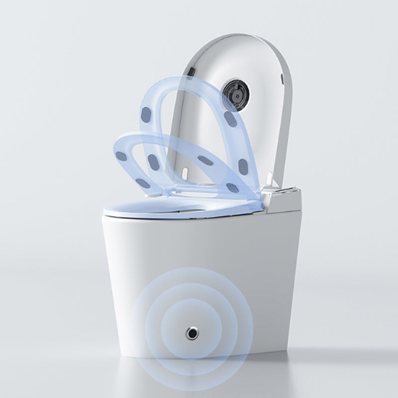 Contemporary White Flush Toilet Heated Seat Included Urine Toilet for Washroom