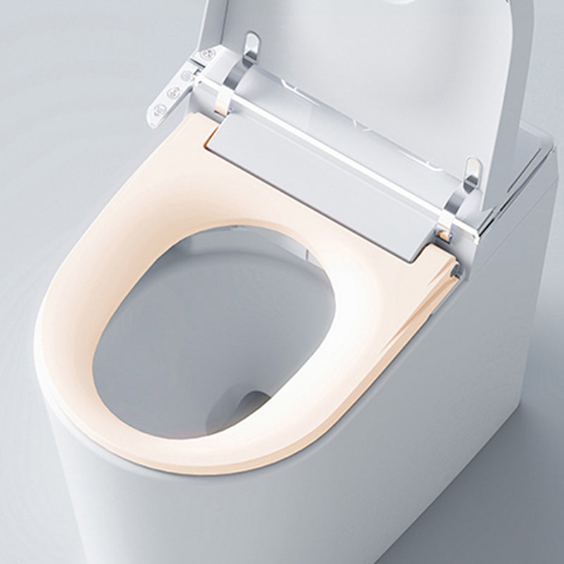 Contemporary White Flush Toilet Heated Seat Included Urine Toilet for Washroom