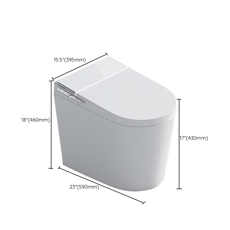 Contemporary White Flush Toilet Heated Seat Included Urine Toilet for Washroom