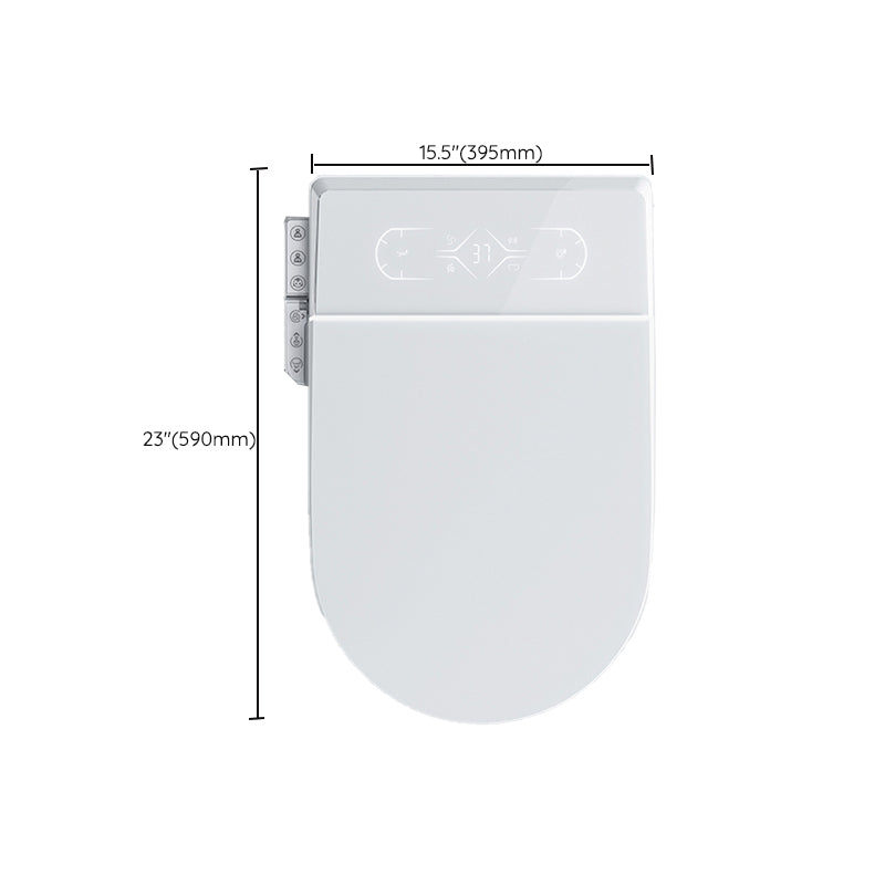 Contemporary White Flush Toilet Heated Seat Included Urine Toilet for Washroom