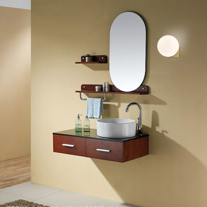 Household Vanity Light Glass Shade Wall Light Sconce for Washroom