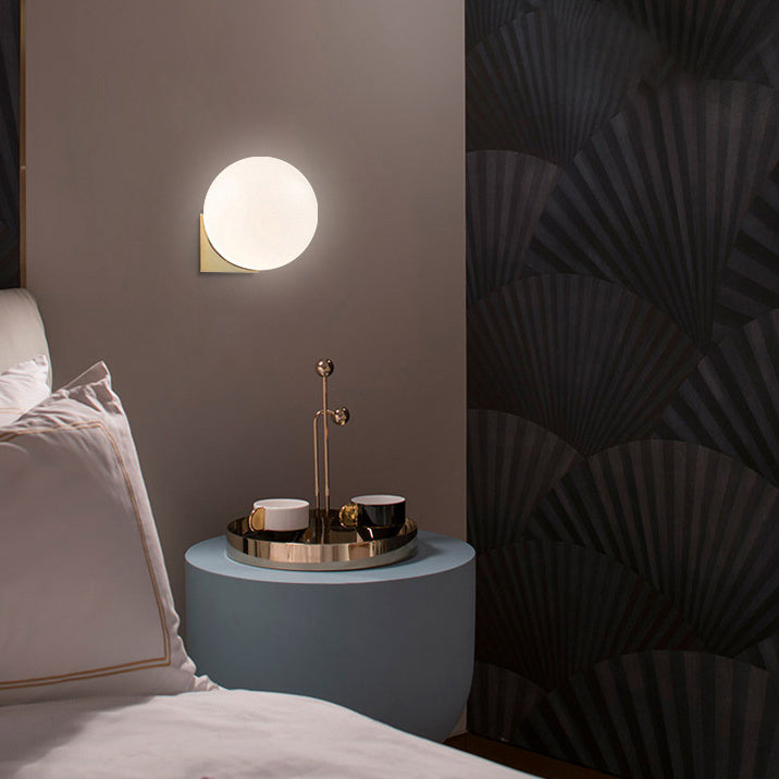 Household Vanity Light Glass Shade Wall Light Sconce for Washroom