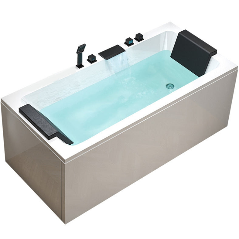 Modern Back to Wall Bathtub Stand Alone Acrylic Soaking White Bath