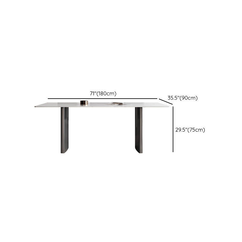 Modern Dining Table Set 1/4/6/7 Pieces with Metal Base Kitchen Furniture Set