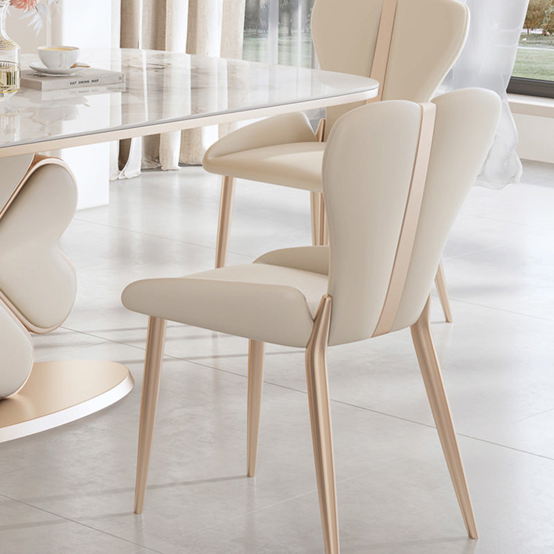 Modern Rectangle 1/4/5/7 Pieces Furniture Sintered Stone Dining Set in White