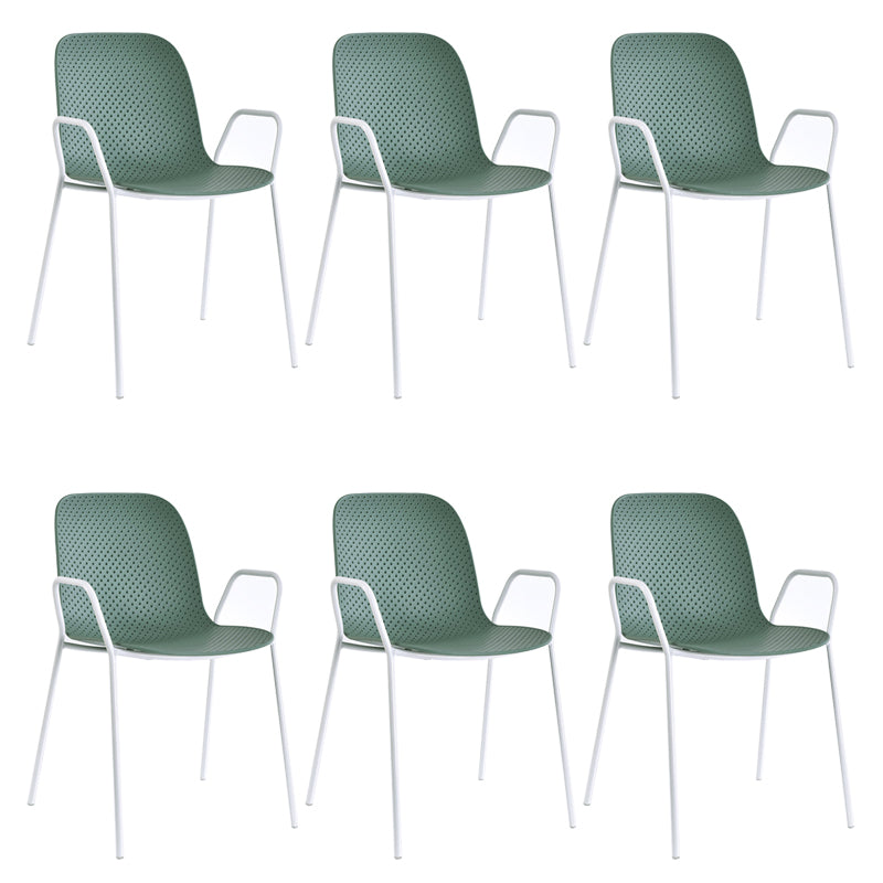 Industrial Patio Dining Chair Iron With Arm Stacking Plastic Outdoor Bistro Chairs
