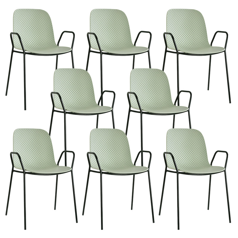 Industrial Patio Dining Chair Iron With Arm Stacking Plastic Outdoor Bistro Chairs