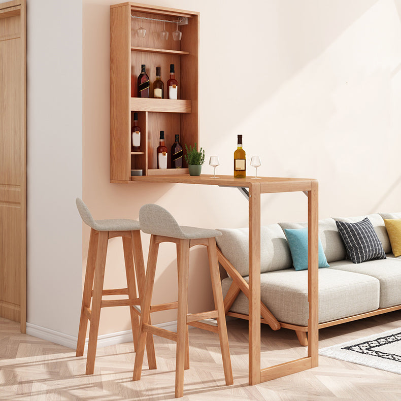 Rectangle Counter Height Pub Set 1/2/3 Pcs Wood Frame Bar Table and Stools