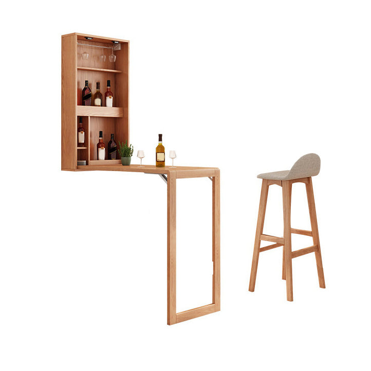Rectangle Counter Height Pub Set 1/2/3 Pcs Wood Frame Bar Table and Stools