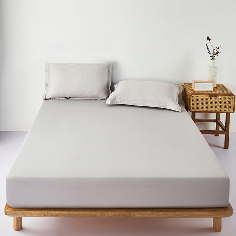 Sheet Sets Cotton Solid Color Wrinkle Resistant Breathable Super Soft Bed Sheet Set
