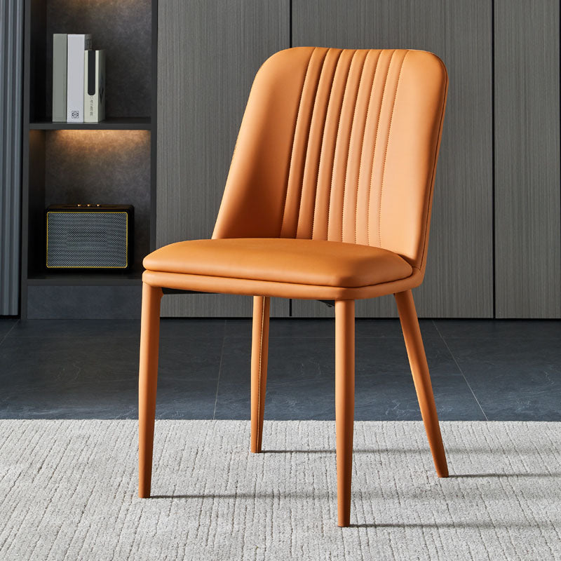 Dining Room Armless Dining Chair Home Parsons Faux Leather Dining Chair