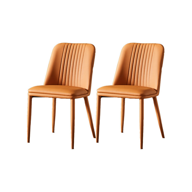 Dining Room Armless Dining Chair Home Parsons Faux Leather Dining Chair