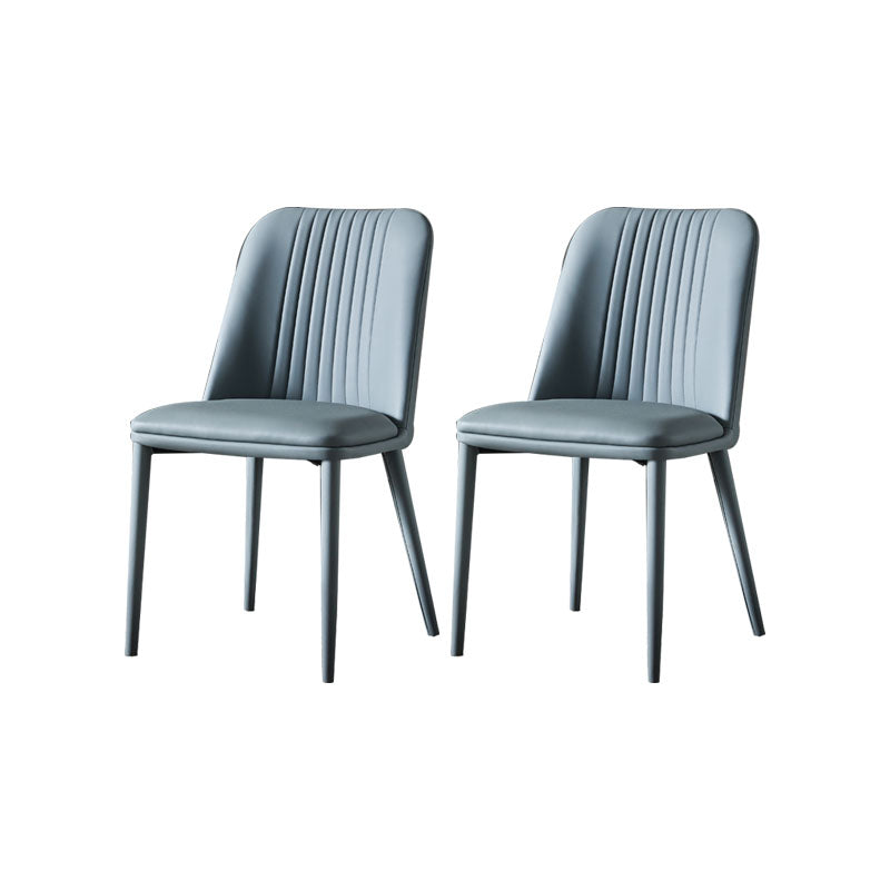 Dining Room Armless Dining Chair Home Parsons Faux Leather Dining Chair