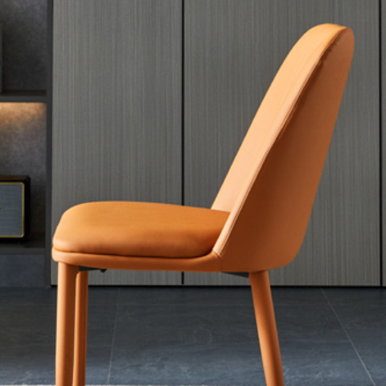 Dining Room Armless Dining Chair Home Parsons Faux Leather Dining Chair