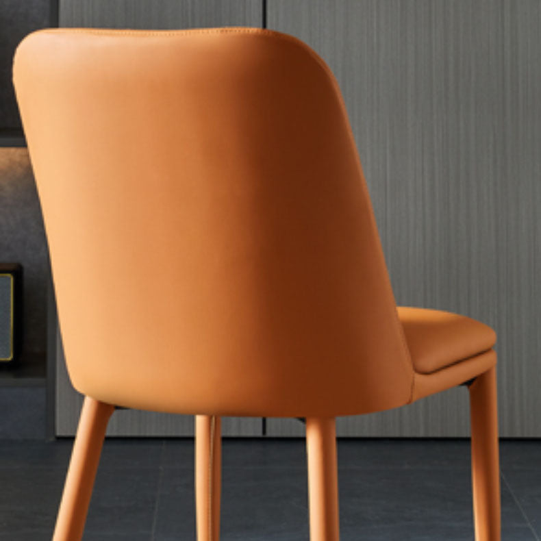 Dining Room Armless Dining Chair Home Parsons Faux Leather Dining Chair