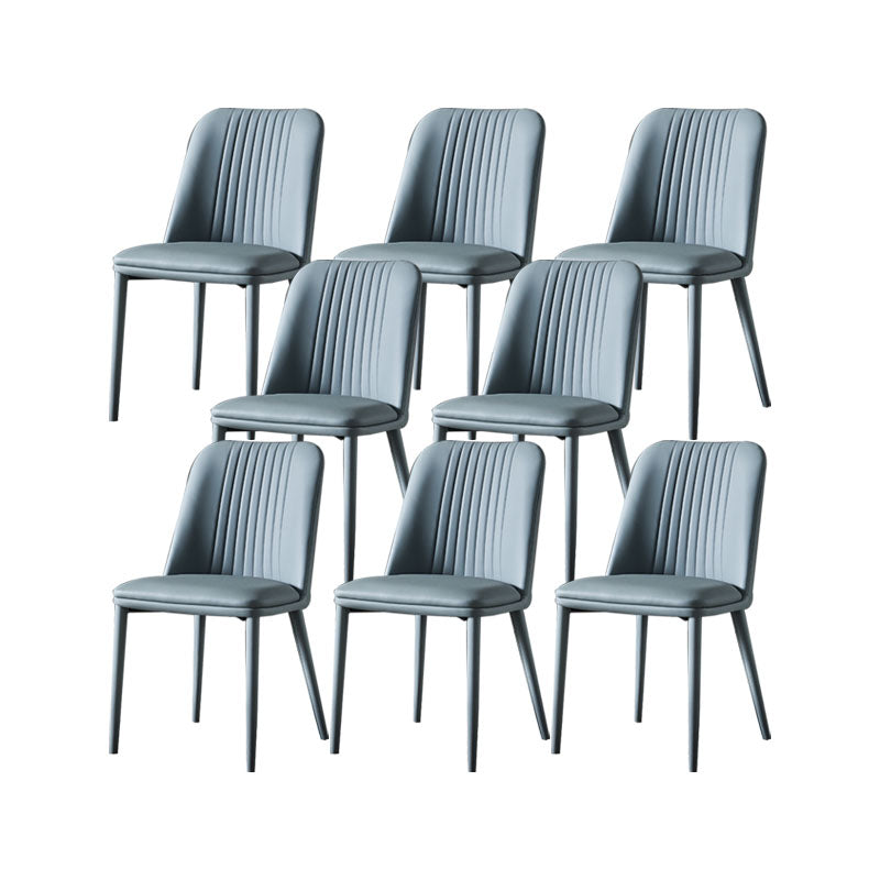 Dining Room Armless Dining Chair Home Parsons Faux Leather Dining Chair