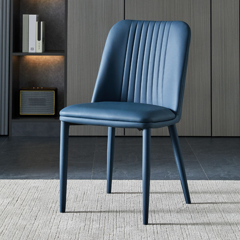 Dining Room Armless Dining Chair Home Parsons Faux Leather Dining Chair