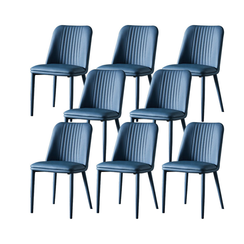 Dining Room Armless Dining Chair Home Parsons Faux Leather Dining Chair