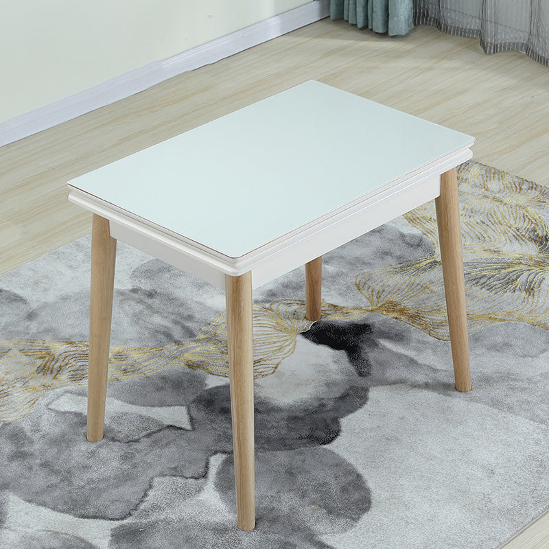 Modern Scalable Rectangle Dining Table Rubber Base for Dining Room