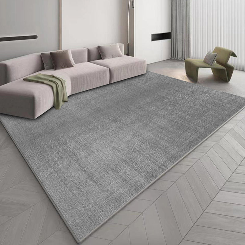 Minimalist Rug Beige Polyester Carpet Stain Resistant Rug for Living Room