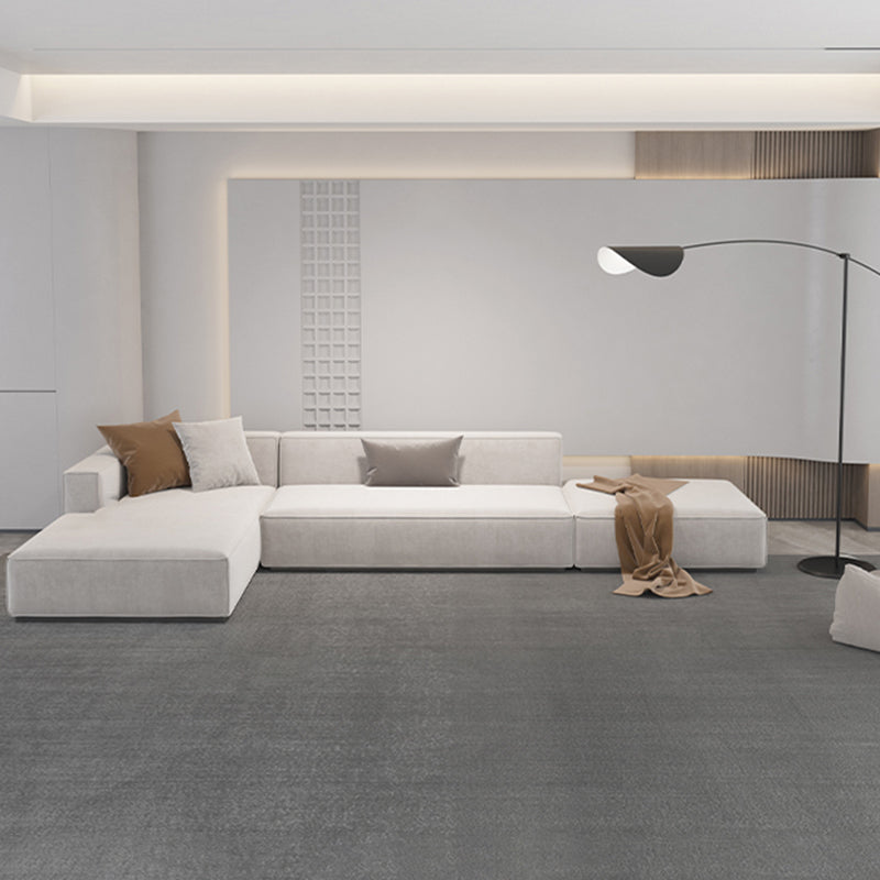 Minimalist Rug Beige Polyester Carpet Stain Resistant Rug for Living Room