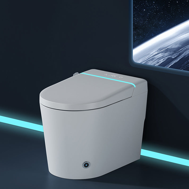 Elongated Vitreous China Bidets Bidet Seat White All-In-One Smart Toilet