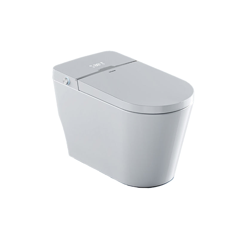 White Finish Antimicrobial One Pieces Smart Toilet Elongated Bidet Seat