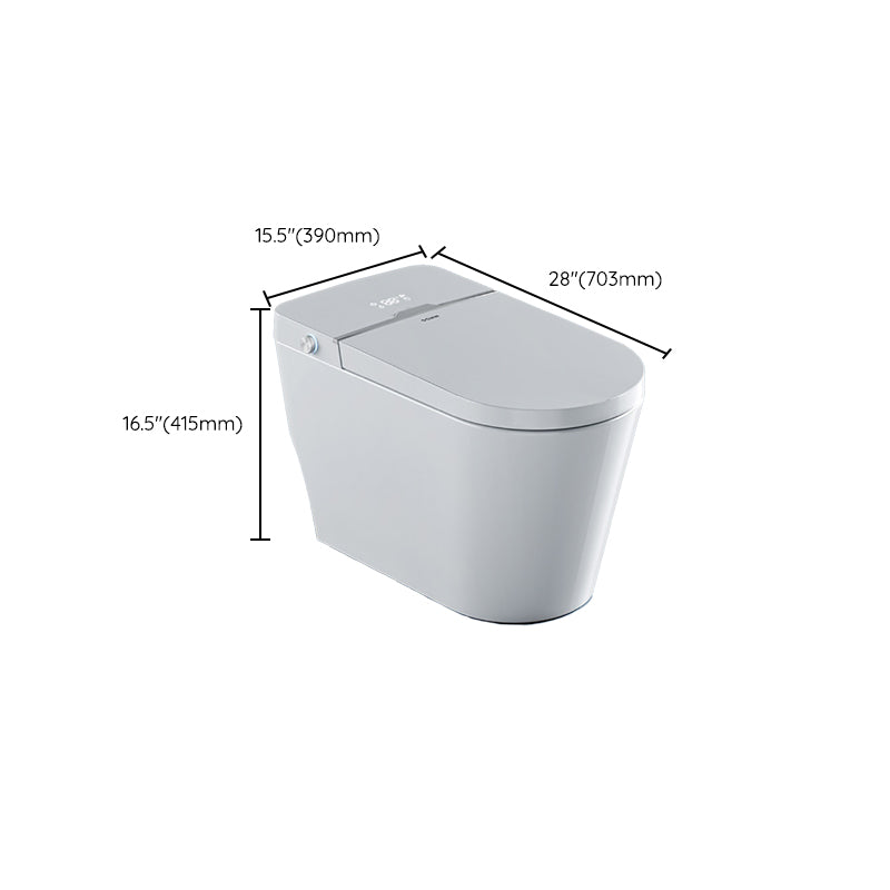 White Finish Antimicrobial One Pieces Smart Toilet Elongated Bidet Seat