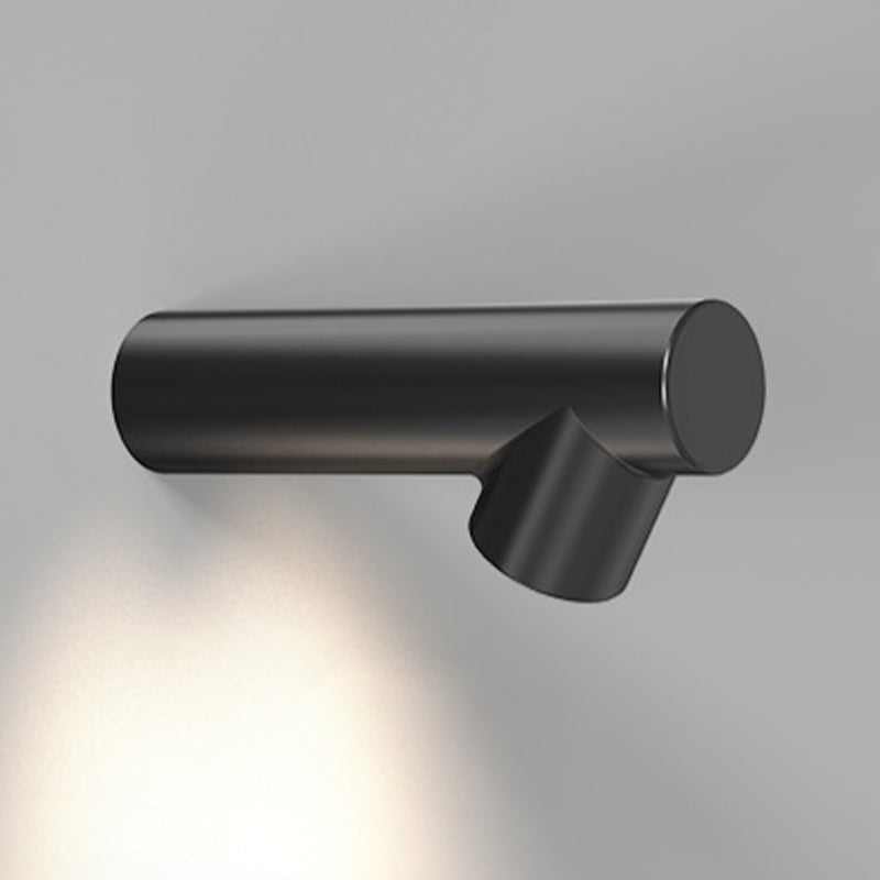 Modernism Single White/Black Wall Mounted Sconce Metallic Wall Light for Bedroom