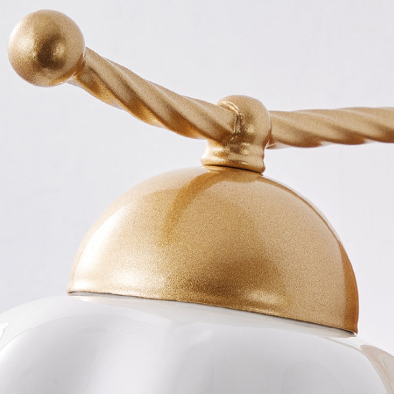 Ceramics Shade Wall Lamp Modern Style White Shape Wall Mounted Lighting for Bedroom