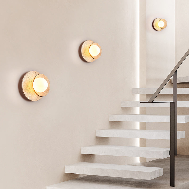 Modern Glass Globe Shade Wall Lighting Fixtures 1-Light Wall Lamp for Dining Room