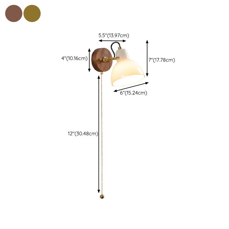 Modern Single Brass/Brown Wall Mounted Sconce Glass Wall Light for Foyer