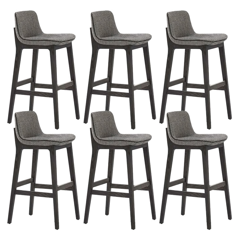 Scandinavian Indoor Solid Wood Bar Stool Upholstered Bar Stool