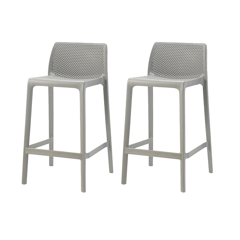 Modern Style Bar Stool Plastic Backrest Bar Stools for Dining Room